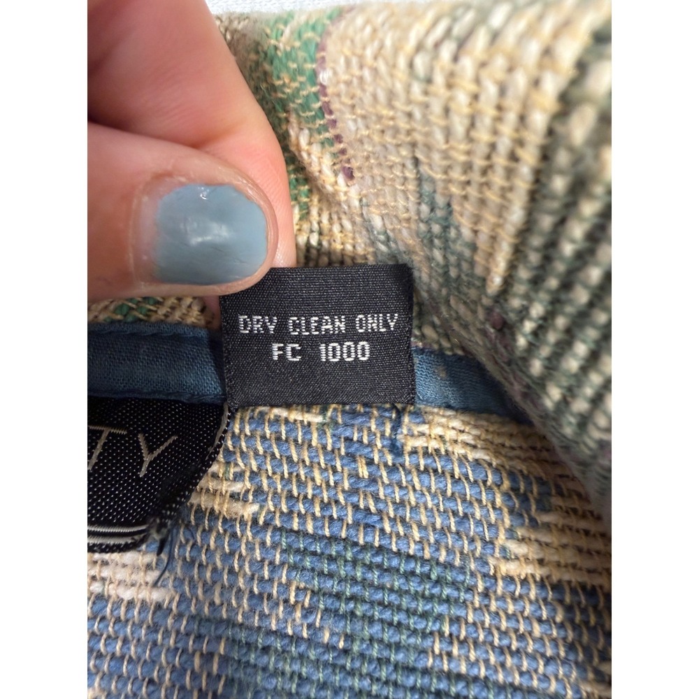 New Identity Womens Southwestern Tapestry Cropped Jacket Blue Green Cotton S - Picture 7 of 11